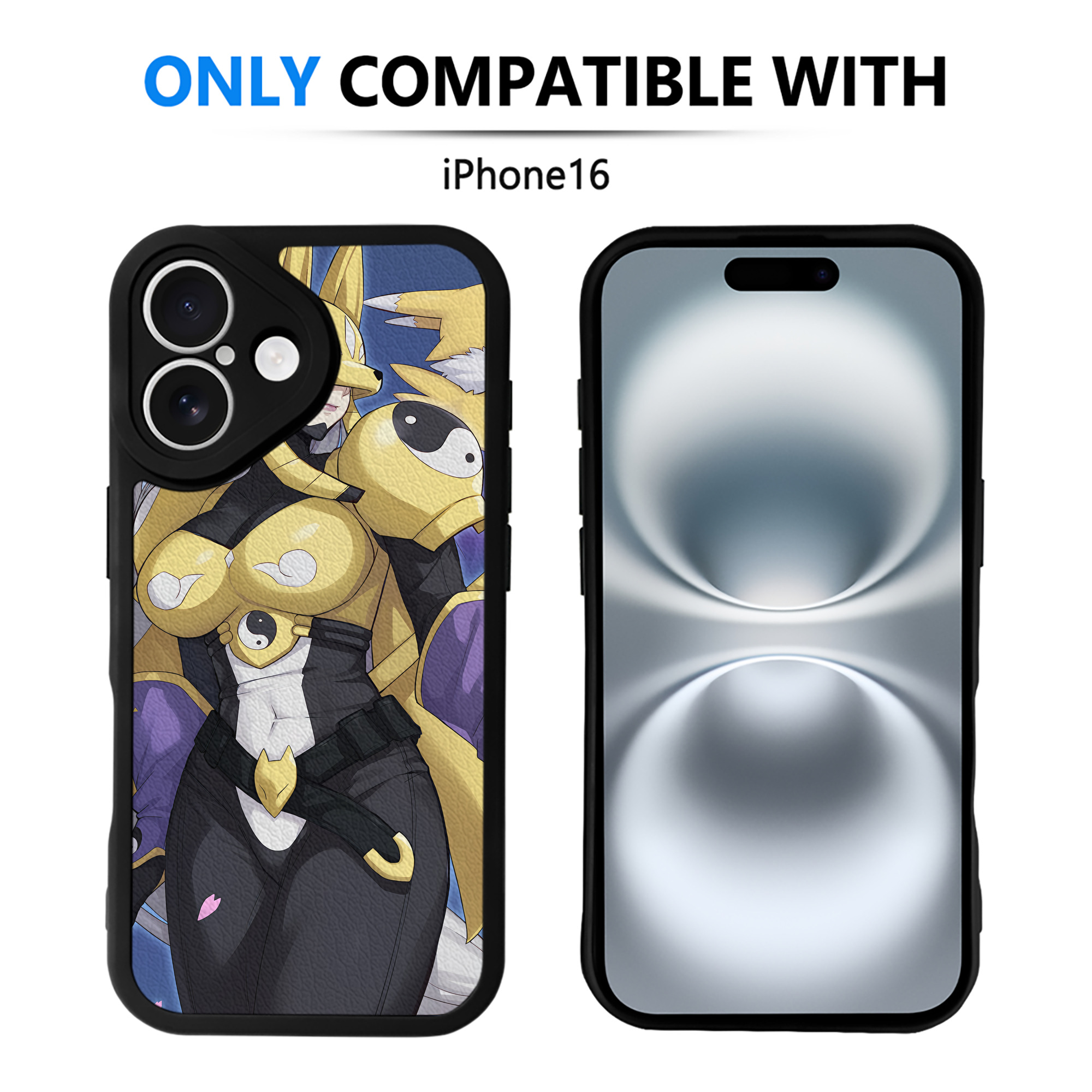 （画像用） Digimon デジタルモンスター/デジモン 【iPhone 16シリーズ対応】シリコンスマホケース（レザー調） 材質：シリコン